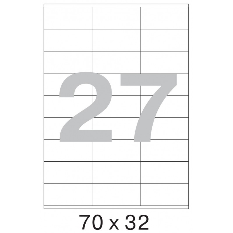 Этикетки самокл. ProMEGA Label BASIC 70x32 мм, 27   шт. на лист.А4 100 л