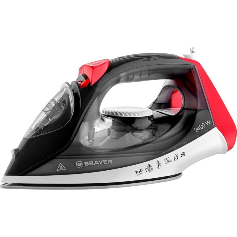 Утюг BRAYER 4011BR,2400Вт,керам,пар140г/мин,антикап,разбрызг,330мл