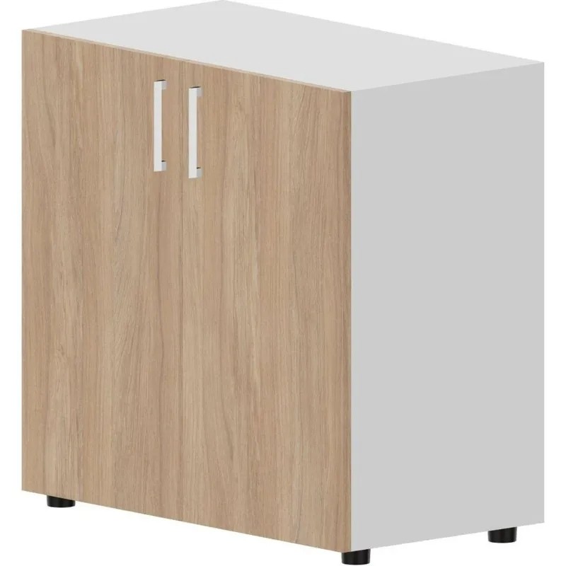 Шкаф Artwood для документов 80х44х80, ручки -хром, Белый/Дуб св EMLS762BLOW