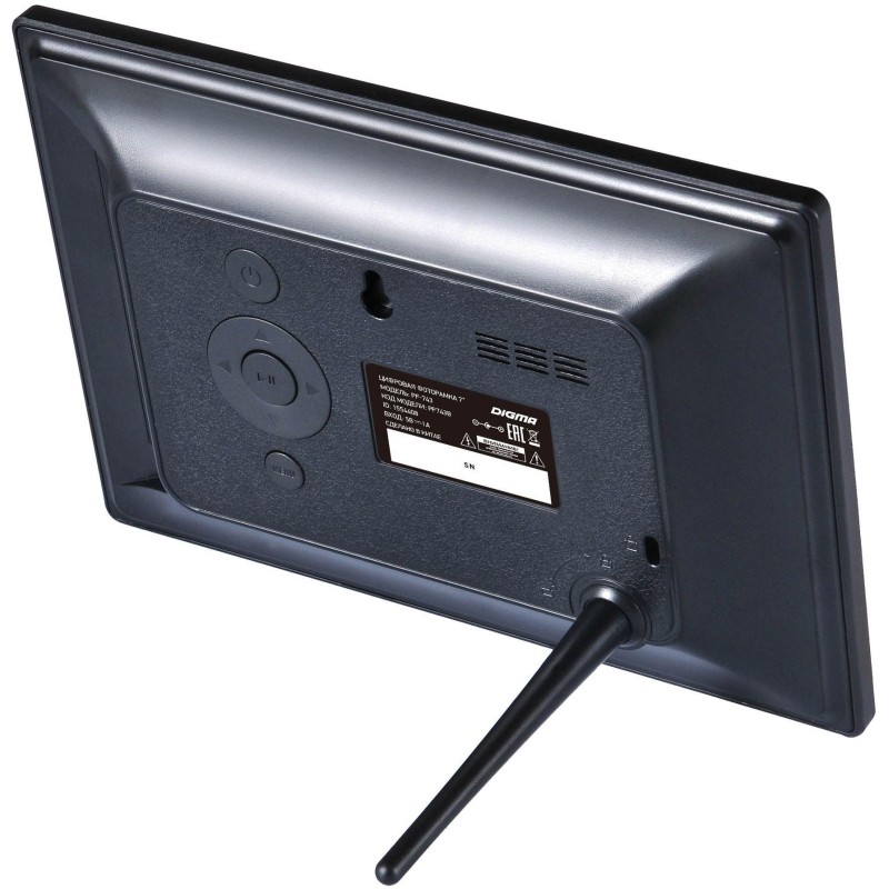 Фоторамка цифровая Digma 7 PF-743 IPS 1024x600 черный пластик