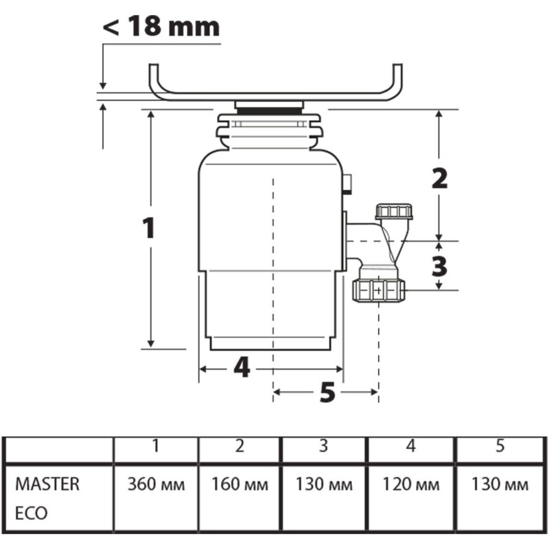 Измельчитель пищевых отходов Bort MASTER ECO, 390 Вт