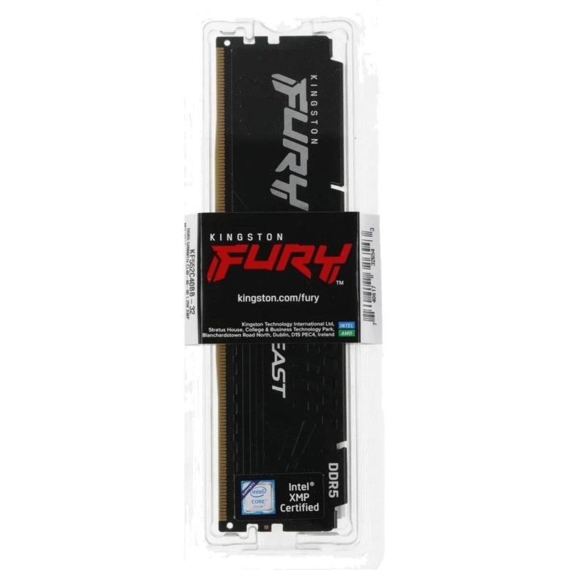 Модуль памяти Kingston FURY Black DDR5 DIMM 32GB 5200Мгц XMP(KF552C40BB-32)