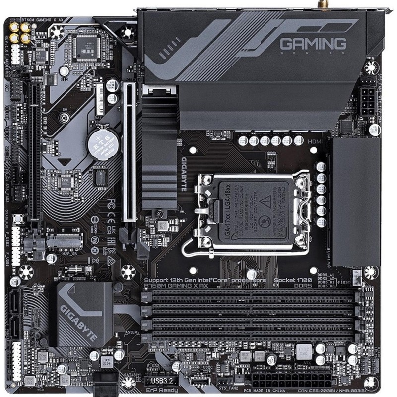 Материнская плата Gigabyte (B760M GAMING X AX)Soc-1700 Intel 4xDDR5 mATX