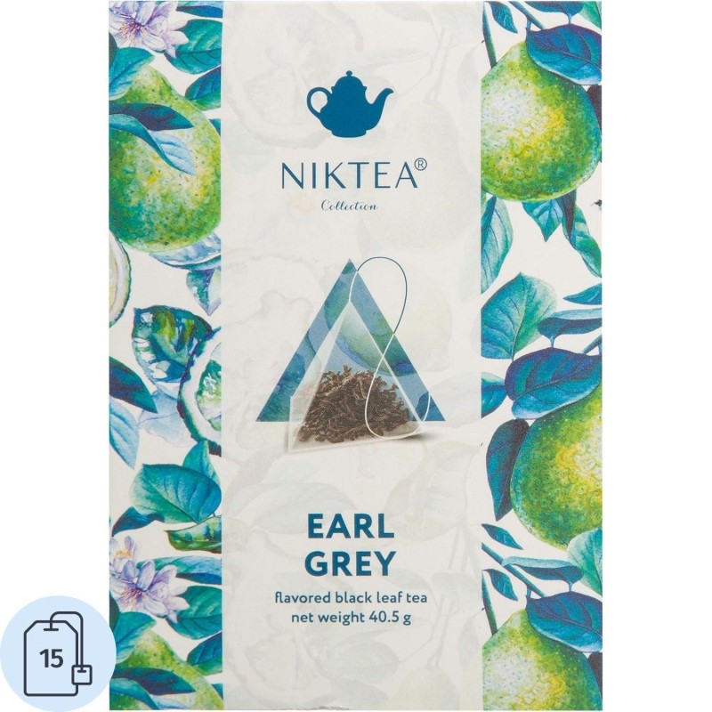 Чай черный в пирамидках NIKTEA Эрл Грей, 15х2,7гр
