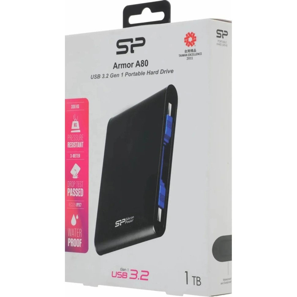 Портативный HDD Silicon Power 1TB Armor A80, 2.5 USB 3.2 Черн Портативный HDD Silicon Power 1TB Armor A80, 2.5 USB 3.2 Черн
