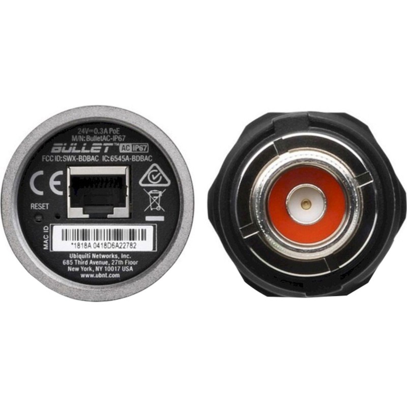 Точка доступа Ubiquiti Bullet AC IP67 2.4/5 ГГц, PoE-питание