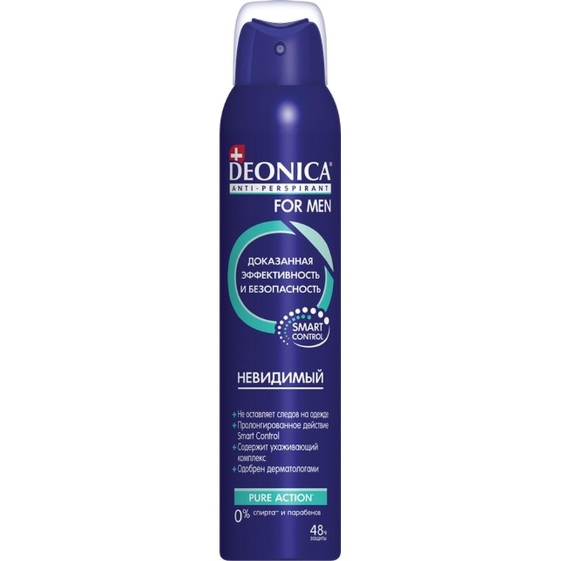 Дезодорант-антиперспирант DEONICA FOR MEN Невидимый, 200мл (спрей) (6)