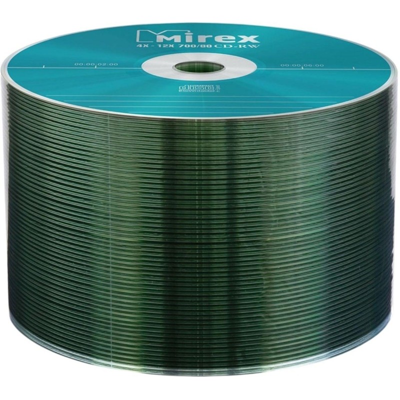 Носители информации CD-RW, 4x-12x, Mirex, Bulk/50, UL121002A8T