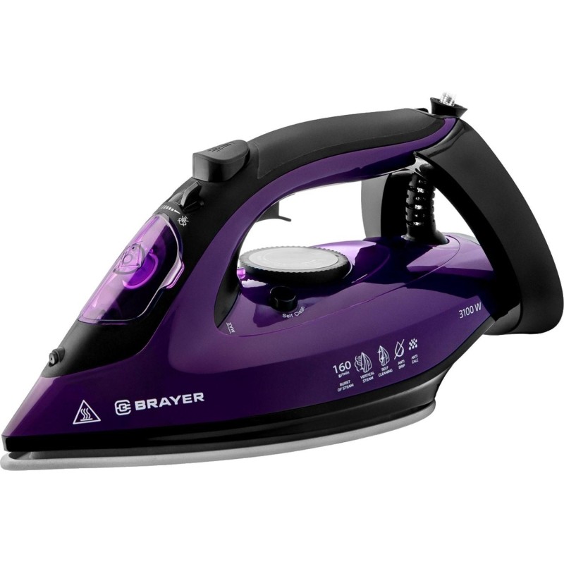 Утюг BRAYER 4012BR,3100Вт,керамич,пар160г/мин,антикапля,разбрызг,265мл