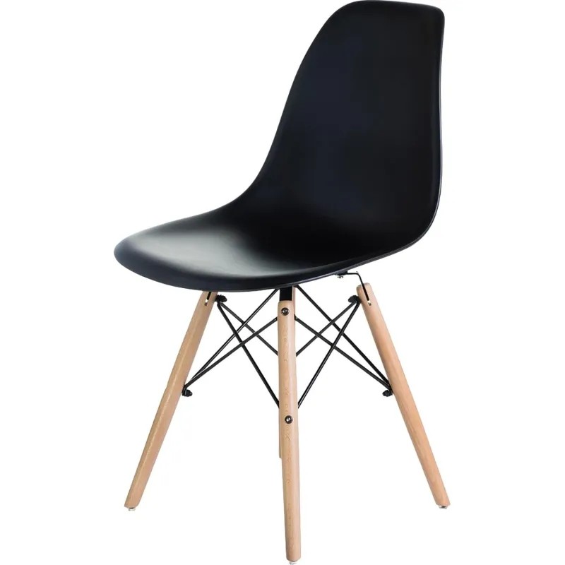 Стул LO_обеденный DOBRIN DSW LMZL-PP638_LB-MTR_P-B-03 свет.бук/чёрный