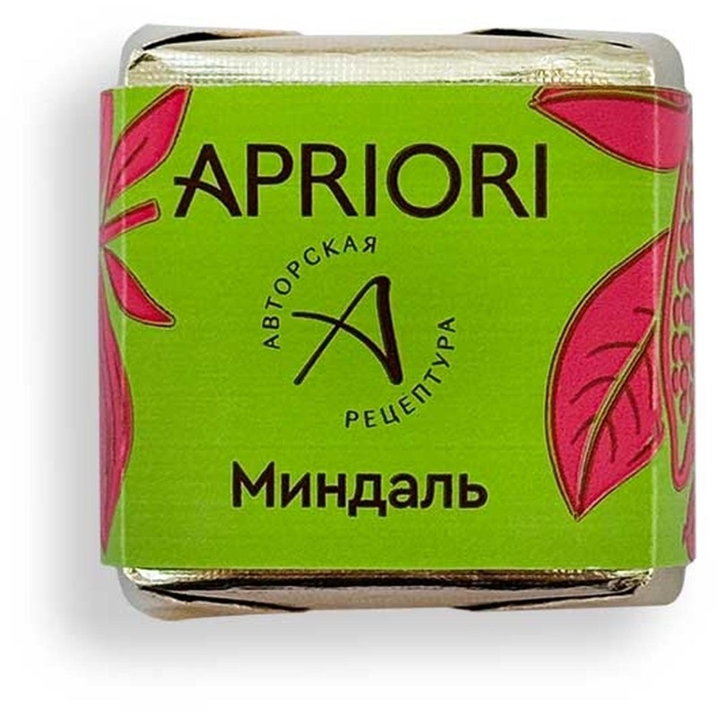 Конфеты шоколадные Apriori с миндал крем и дробл абрикос косточк, 1,9кг/уп
