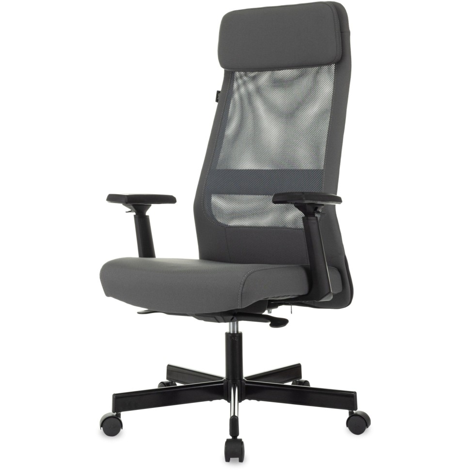 Кресло VB_Бюрократ T-995 серый сетка/ткань с подгол крест металл Кресло VB_Бюрократ T-995 серый сетка/ткань с подгол крест металл