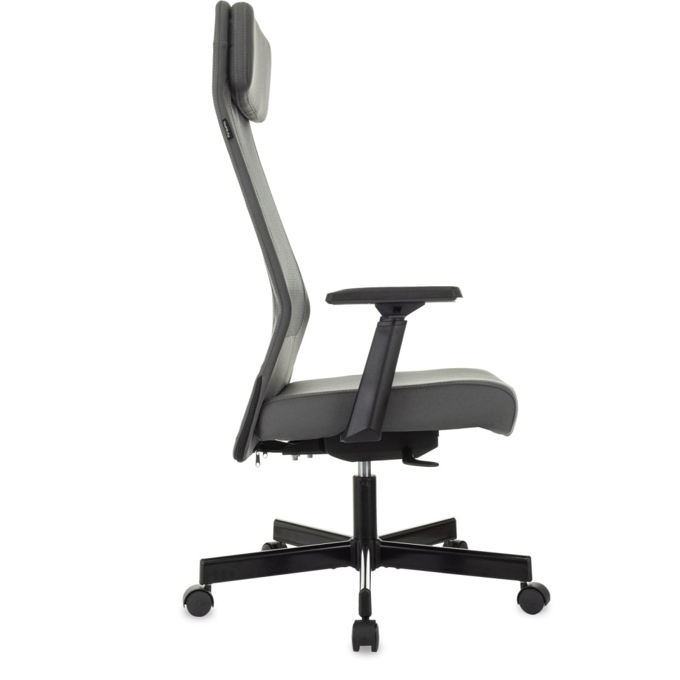 Кресло VB_Бюрократ T-995 серый сетка/ткань с подгол крест металл Кресло VB_Бюрократ T-995 серый сетка/ткань с подгол крест металл