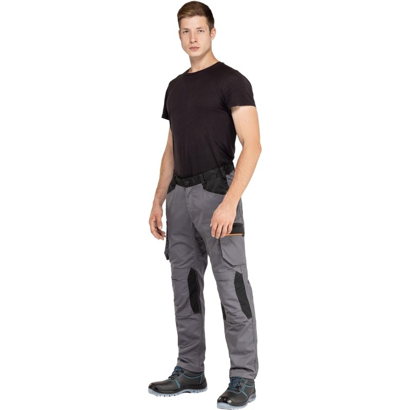 Брюки рабочие летние мужские MACH2 сер/оранж р.3XL (арт.M2PA3GO3X)