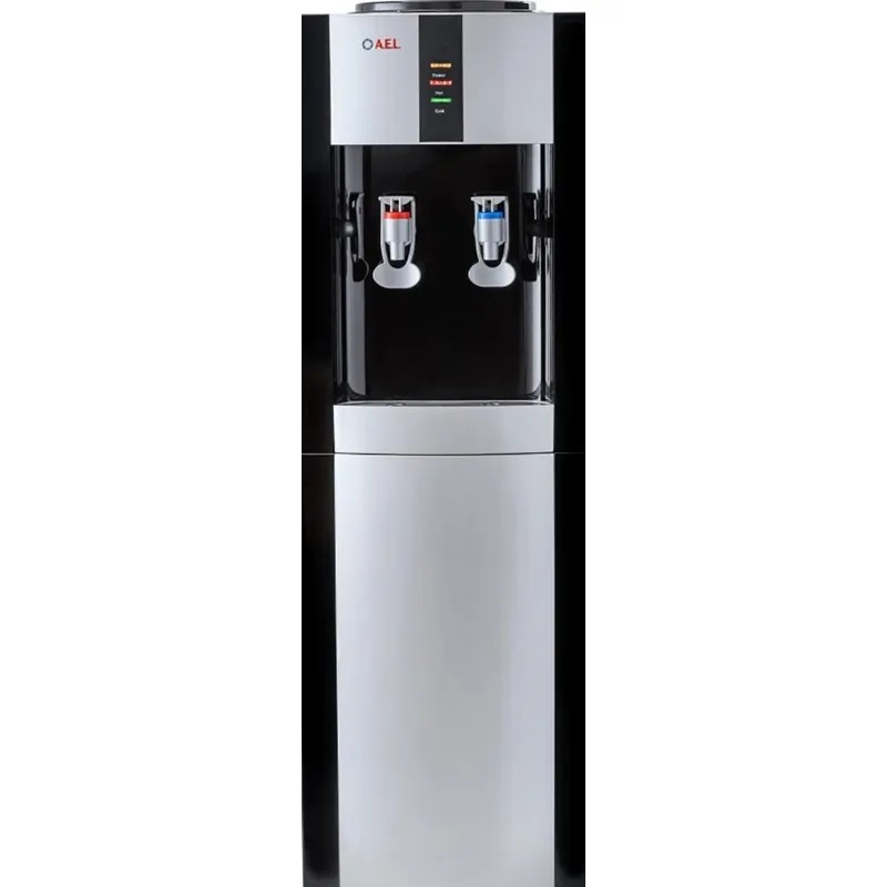 Кулер для воды AEL47 LKc black/silver со шкаф-м напол нагрев, без  охл-ия