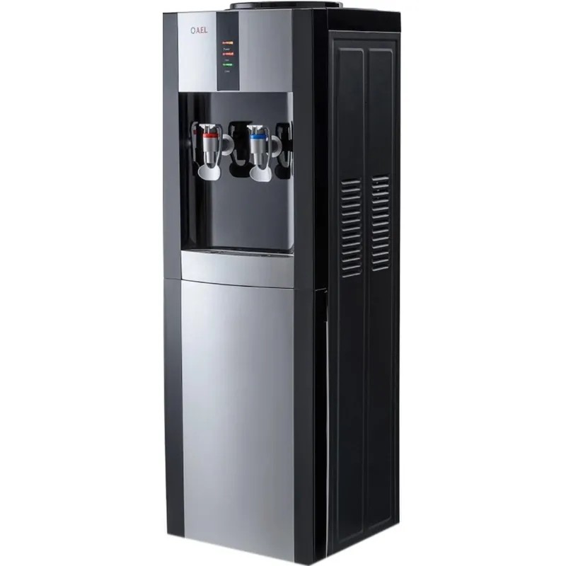 Кулер для воды AEL47 LKc black/silver со шкаф-м напол нагрев, без  охл-ия