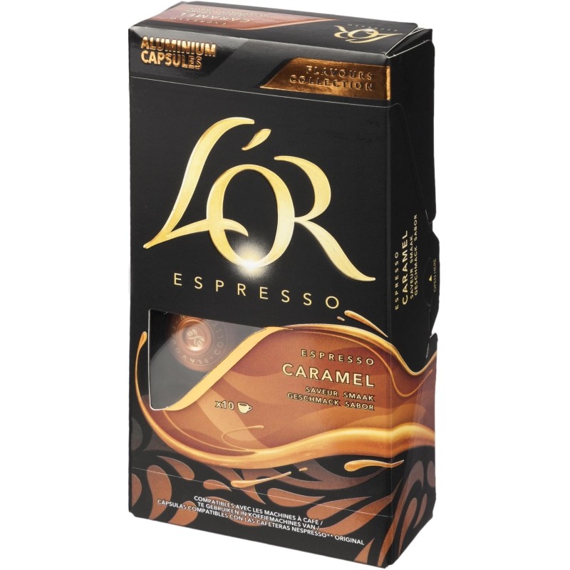 Кофе в капсулах L&#039;OR Espresso Caramel натуральный жареный молотый 10шт/уп