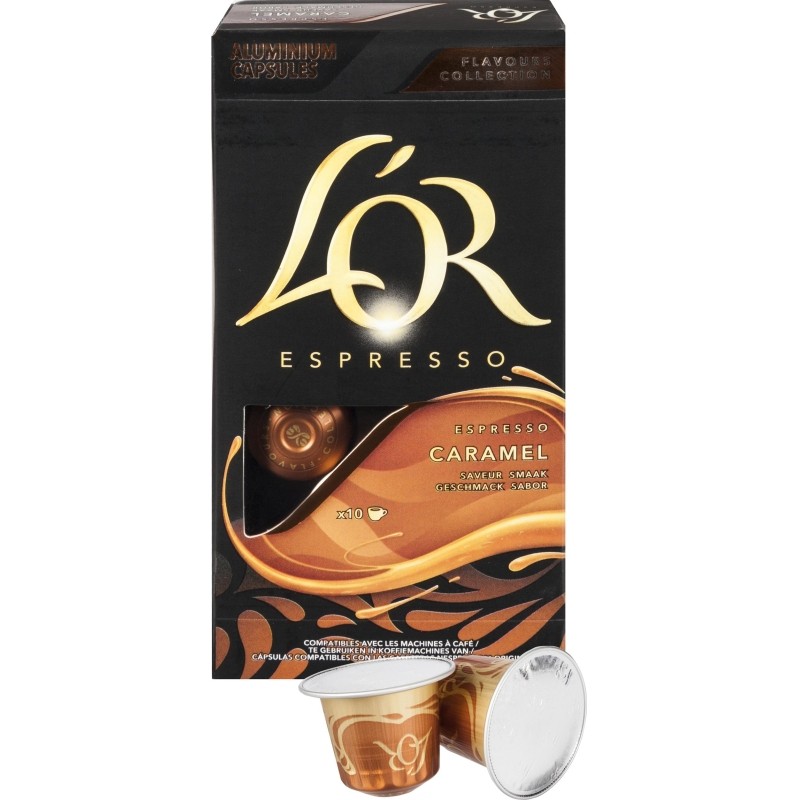 Кофе в капсулах L&#039;OR Espresso Caramel натуральный жареный молотый 10шт/уп