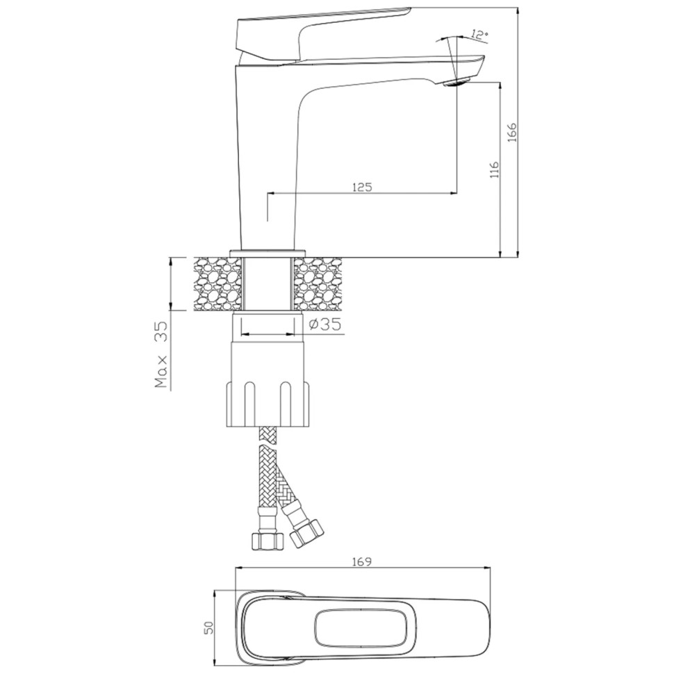 Смеситель для раковины СС_OLIVE&#039;S Artis, 06100AT