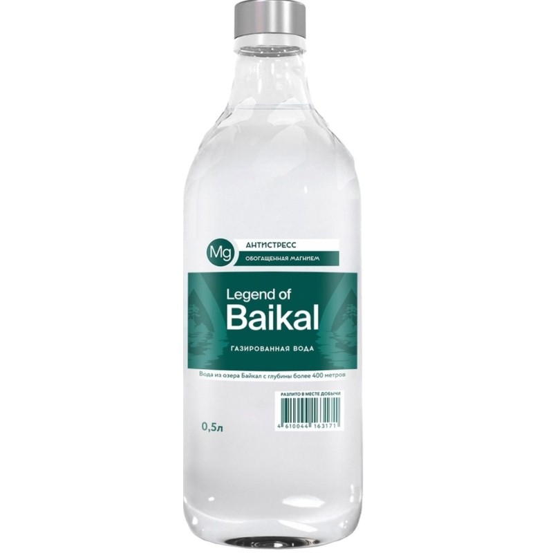 Вода минеральная Legend of Baikal Антистресс газ стекло 0,5л
