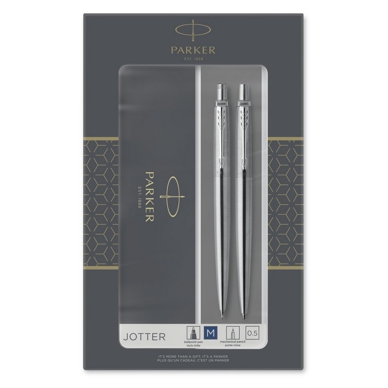 Набор пишущих принадл. PARKER Jotter Stainless Steel шар.ручка+карандаш