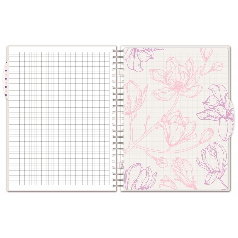 Бизнес-тетрадь А4,140л,кл,спир.пласт Attache Selection Flower Dreams 876751