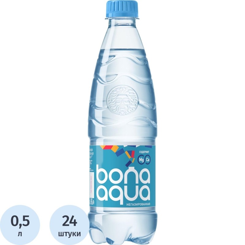 Вода питьевая Bona Aqua негаз. ПЭТ 0,5л