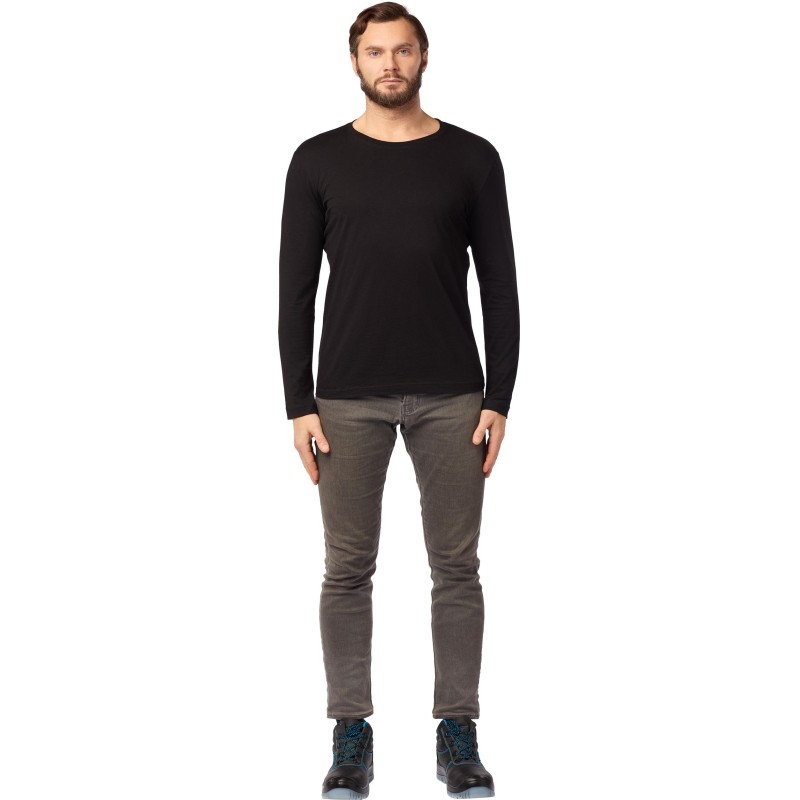 Футболка (160 г.) с длинным рукавом чрн.(XXXL)