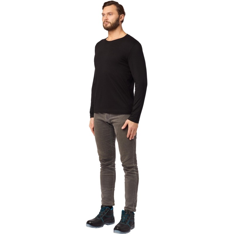 Футболка (160 г.) с длинным рукавом чрн.(XXXL)