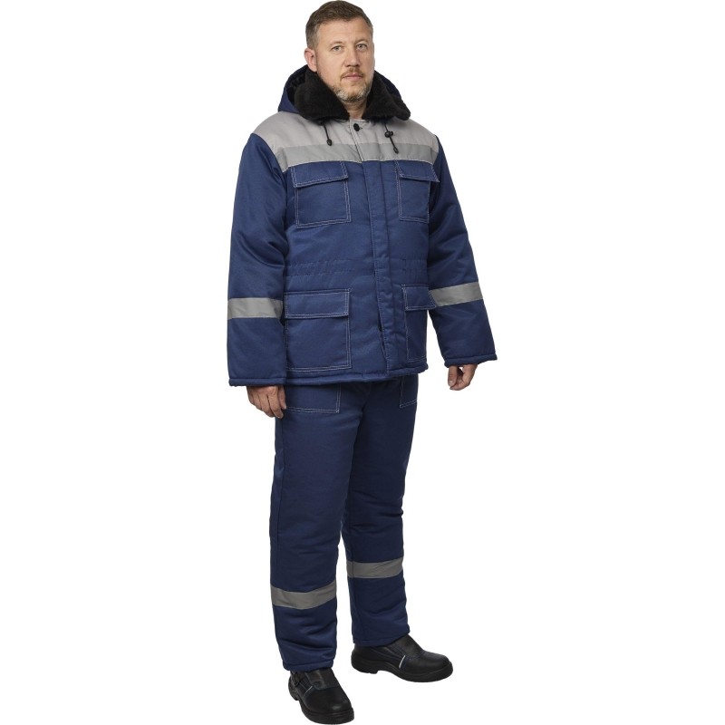Костюм зимний муж з35-КБР синий/сер ( 48-50) 158-164 (Арсенал-СП)