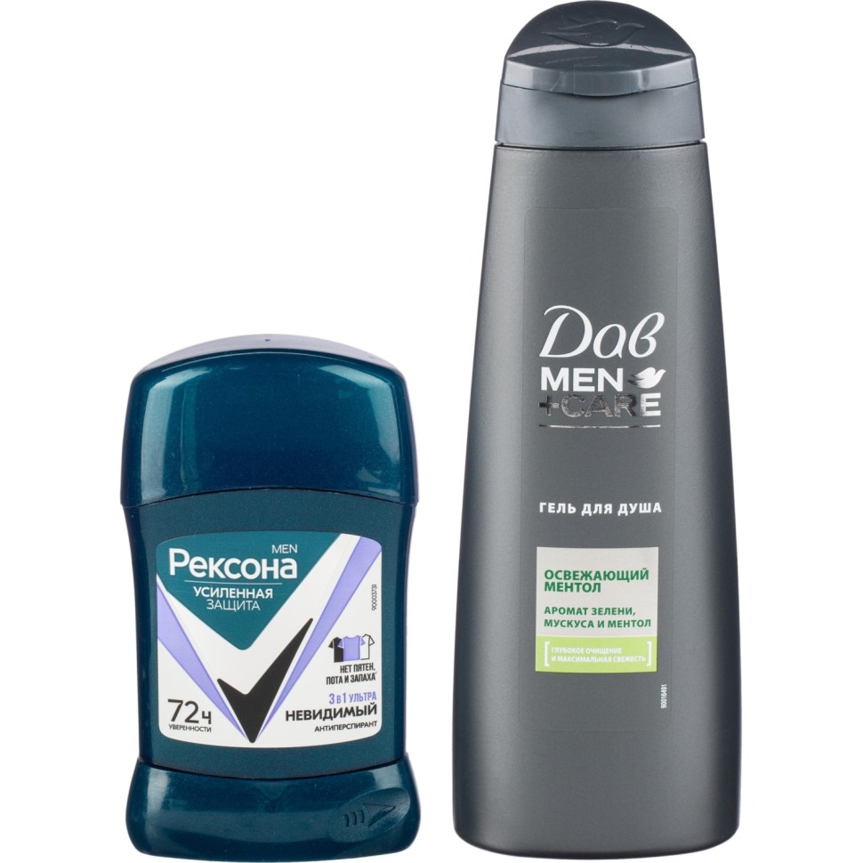 Подарочный набор Рексона+Дав мужской гель для душа и антиперспирант
