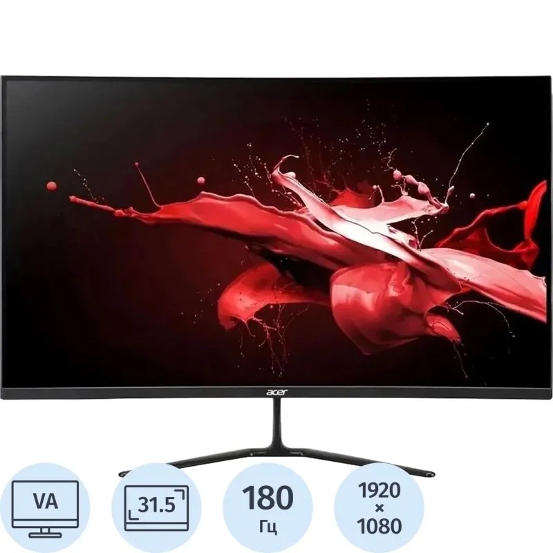 Монитор Acer Nitro (UM.JE0CD.301)31,5/FHD/VA/180Hz/250cd/1ms/HDMI/DP