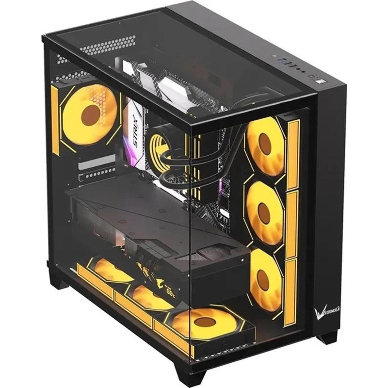 Корпус Formula (CRYSTAL Z9 FLOE B)черн. без БП ATX 2xUSB3.0 audio bott PSU
