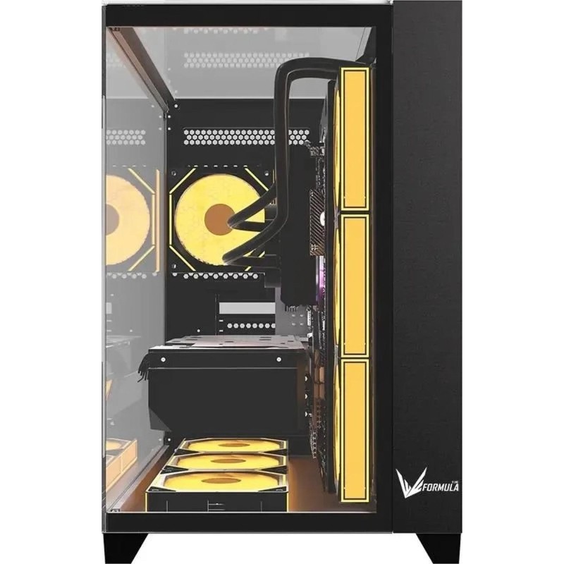 Корпус Formula (CRYSTAL Z9 FLOE B)черн. без БП ATX 2xUSB3.0 audio bott PSU