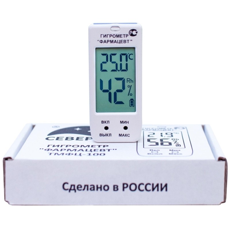 Гигрометр Фармацевт ТМФЦ-100 (с поверкой, Россия)