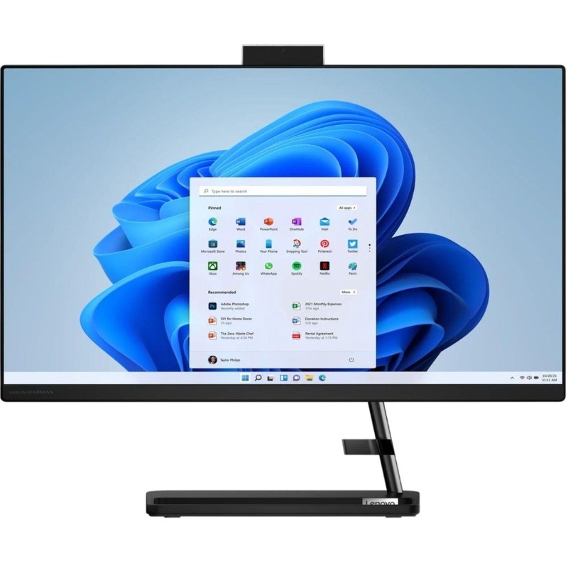 Моноблок Lenovo 24IAP7 (F0GH018BRK) 23.8/FHD/IPS/i3-1215U/8/512/k&m/noOS/bl