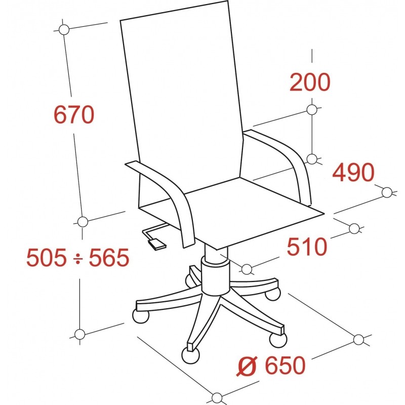 Кресло VT_EChair-695 TPU кожзам черный, пластик