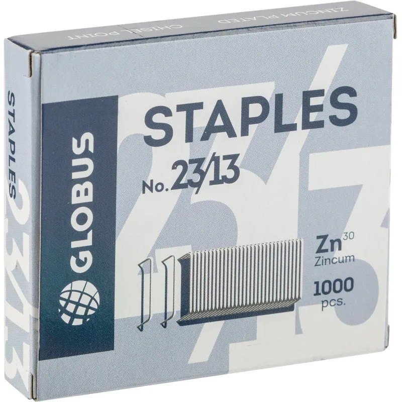 Скобы для степлера №23/13 Глобус С23/13-1000 оцинкованные 1000 шт/уп