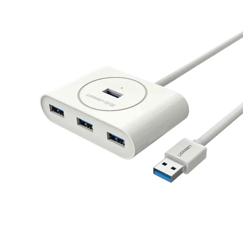 Разветвитель USB UGREEN  USB 3.0 x 4, 1 м, цвет белый (20283)