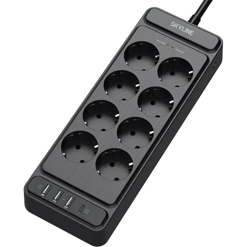 Сетевой фильтр SKYLINE USP-830 Black PD3.0(S00003693)
