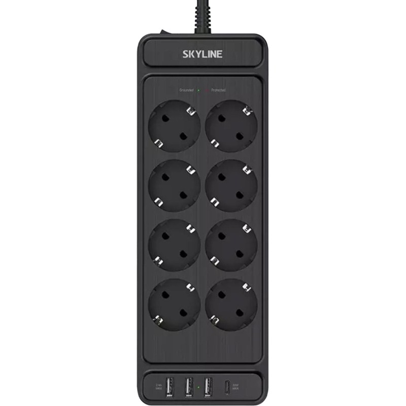 Сетевой фильтр SKYLINE USP-830 Black PD3.0(S00003693)