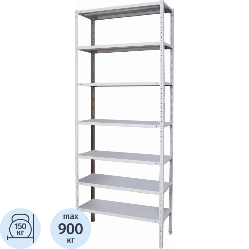 Стеллаж металлический P_МС-257/500 с 7-ю полками 1000x500x2500