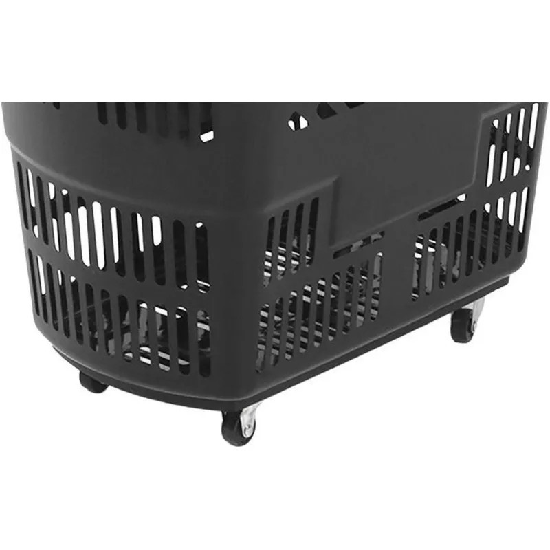 Корзина-тележка REK_Комус Мебель B35C.ECO.BL.RD 35л черн. с крас.руч