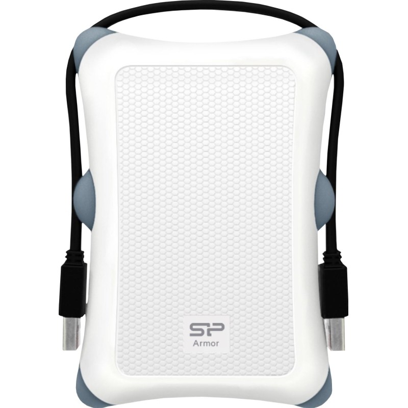 Портативный HDD Silicon Power Armor A30 1 TB USB 3.2, белый, резина