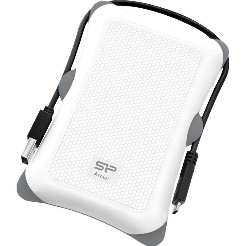Портативный HDD Silicon Power Armor A30 1 TB USB 3.2, белый, резина
