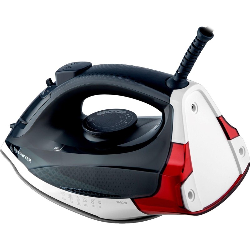 Утюг BRAYER 4018BR,2400Вт,паровой,керамич,пар140г/мин,автооткл,350мл