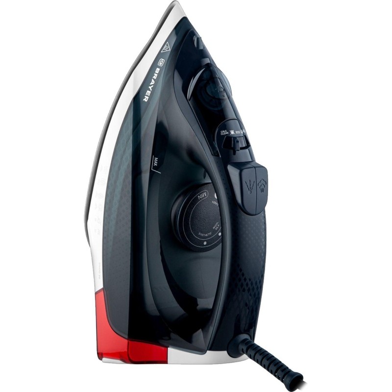 Утюг BRAYER 4018BR,2400Вт,паровой,керамич,пар140г/мин,автооткл,350мл