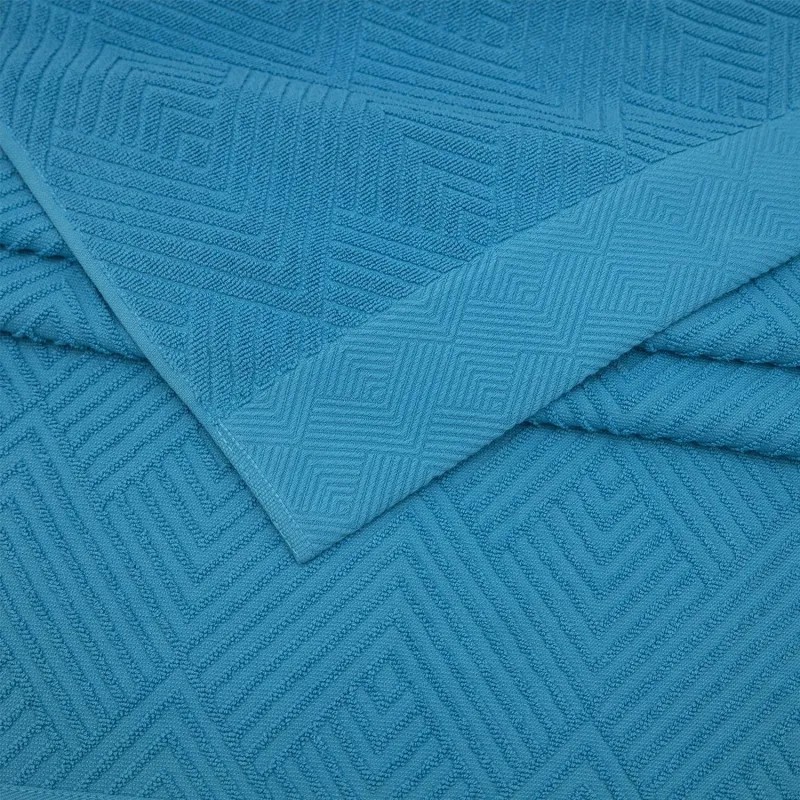 Полотенце махровое УЗБ Комфорт, L 70х130 син,160396