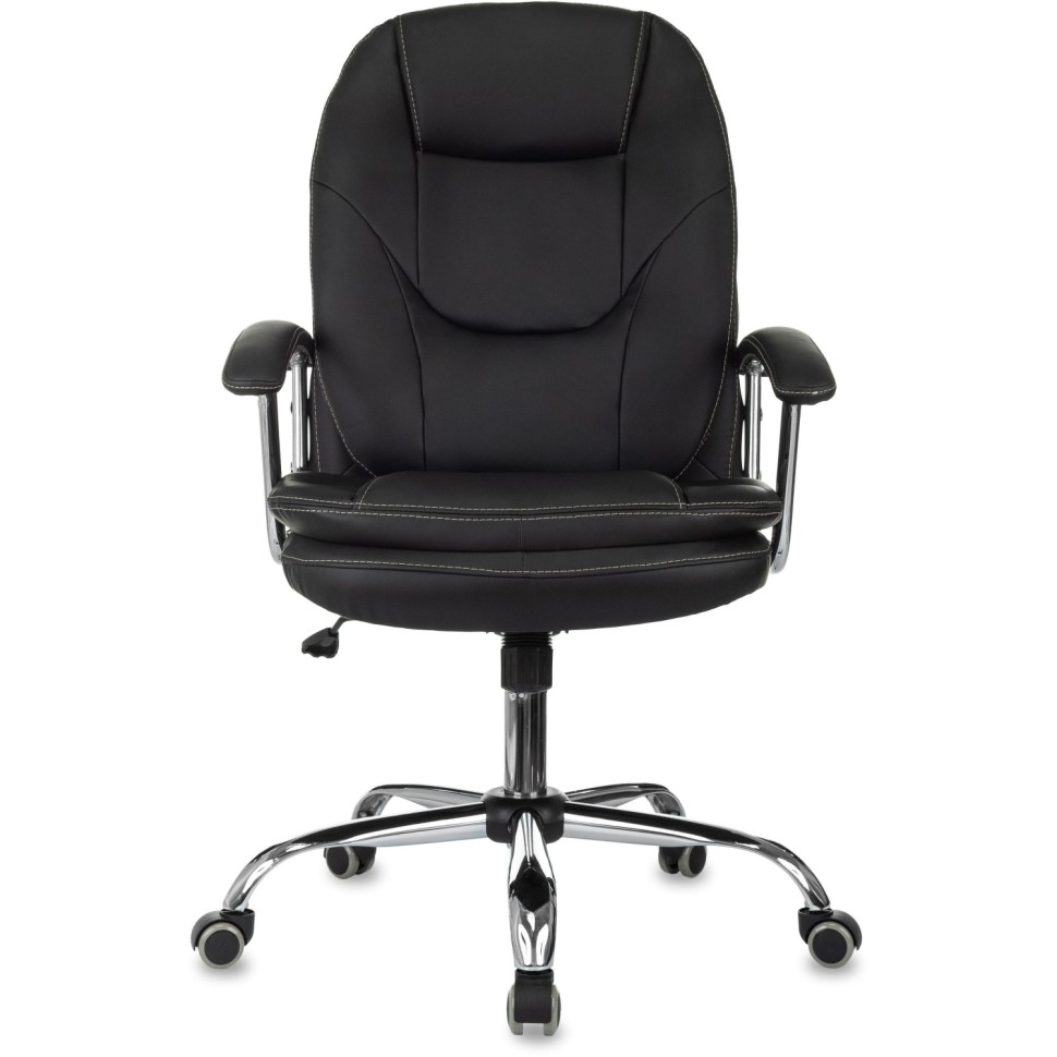 Кресло VB_Бюрократ CH-868SL черный экокожа крестов. металл хром Кресло VB_Бюрократ CH-868SL черный экокожа крестов. металл хром