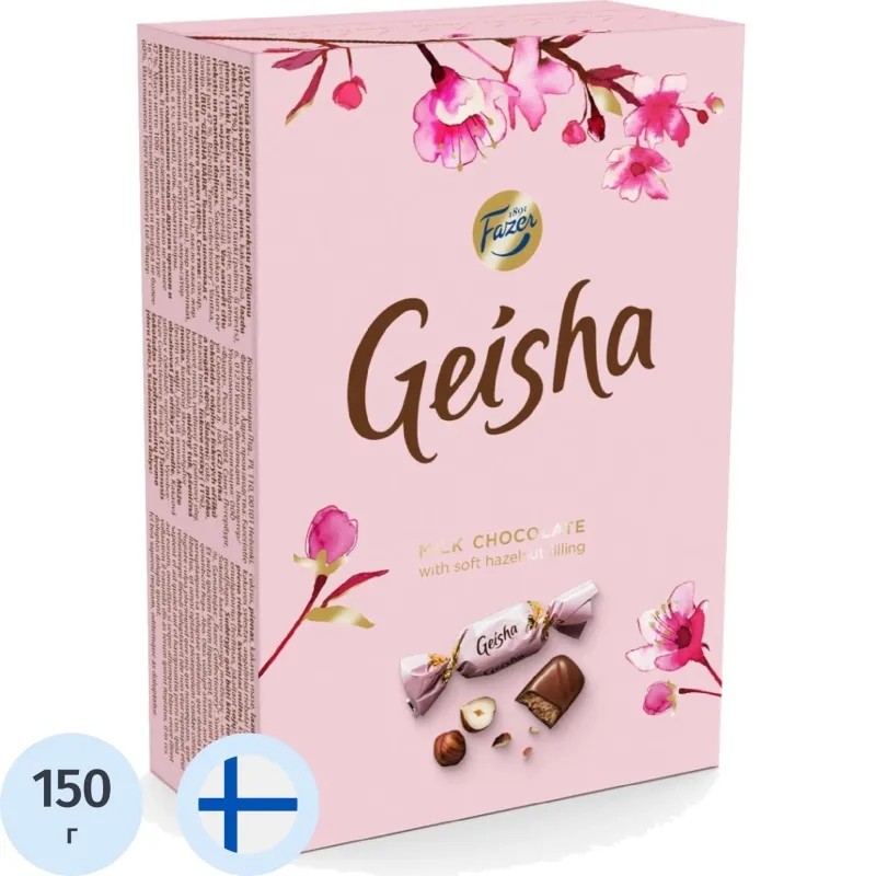 Конфеты Geisha Fazer из молочного шоколада с мягкой ореховой начинкой, 150г Конфеты Geisha Fazer из молочного шоколада с мягкой ореховой начинкой, 150г